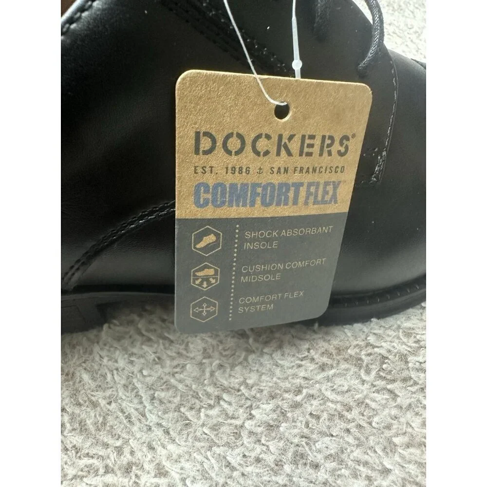 Men Dockers Garfield Cap Toe Oxford Black Size 10 W Width 90-26264
